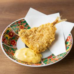 自家製タルタルとアジフライ