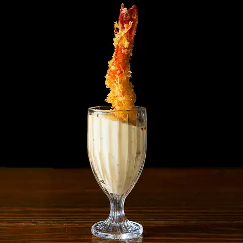 Try our innovative drowning shrimp tempura!