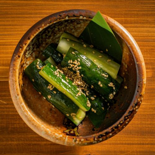 Seared sesame cucumber