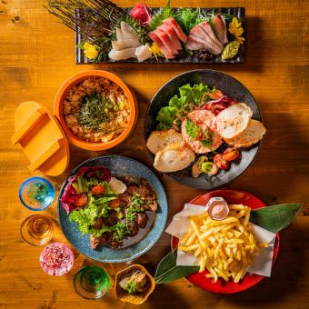 [Until 12/17] Sashimi, baby sardine tempura covered in green onions, tuna cheek steak, and 7 other dishes, with 2 hours of all-you-can-drink for 5,000 yen