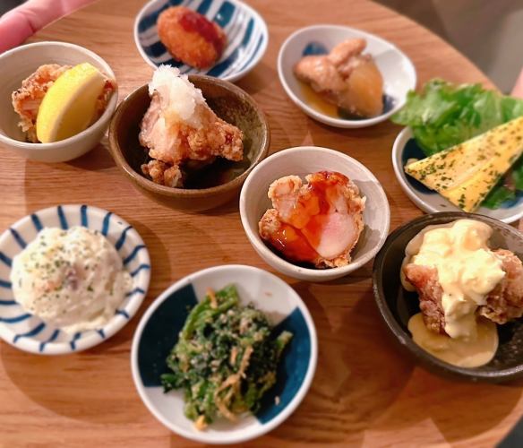 【妈妈派对/女生派对套餐】日式和西式开胃菜6种8道菜+主菜+特制甜点盘+2种饮料2500日元