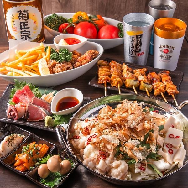 【6,000円（税込）コース】＜全9品（デザートを含む）＋無制限飲み放題付き＞