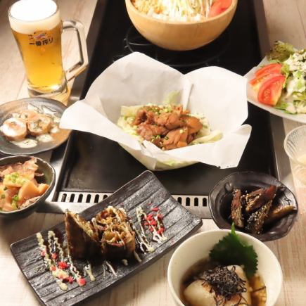 【ゆったり120分飲み放題つき!】選べるもんじゃ焼(全13種類選択OK)《全7品》5480円 男女大好評