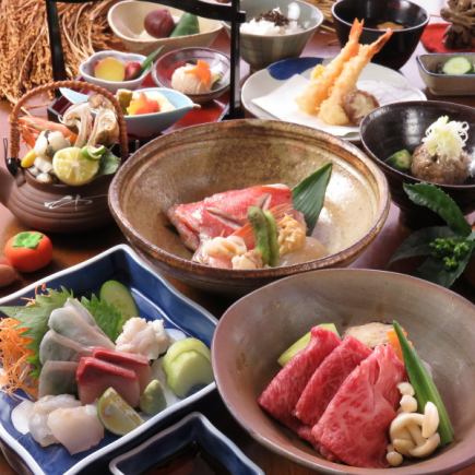 ≪Tsubaki Course≫ Enjoy 9 dishes including sashimi and beef dish 7,150 yen (tax included)