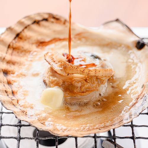 ほたてカニみそ醤油バター焼き