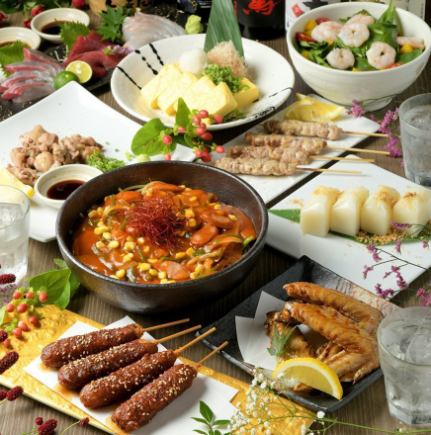 [Nagoya Specialty Course] 120 minutes of all-you-can-drink, 9 dishes including doteni, local chicken, eel, fried shrimp, etc. 5,000 yen