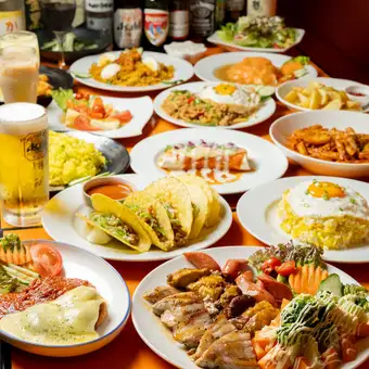 【宴会におすすめ】肉盛り合わせ満足コース4800円⇒3800円　2時間飲み放題生ビールつき