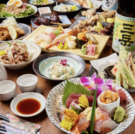 \Luxurious/<Sushi, yakitori, hotpot, all-you-can-eat! All-you-can-drink> 92 dishes in total