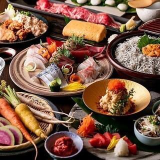 Luxurious robatayaki coho salmon, snow crab nigiri, etc. [3 hours all-you-can-drink included/11 dishes/5,000 yen]