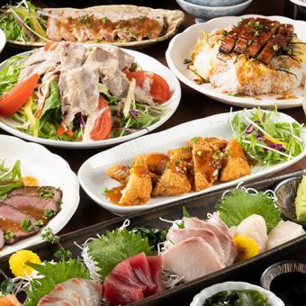 【幻覺】鰻魚三吃壽司、生魚片5塊、名牌雞翅餃子等！共9道菜，附2小時無限暢飲，5,500日元
