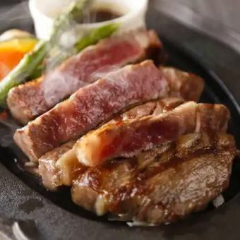 【霞】铁板烧和牛牛排、生鱼片7块、鳗鱼三吃等！共10道菜品、2小时无限畅饮6,500日元