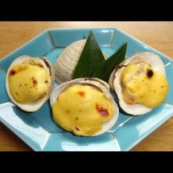 White clams baked in miso cream sauce