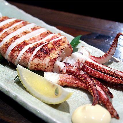 Soft grilled squid