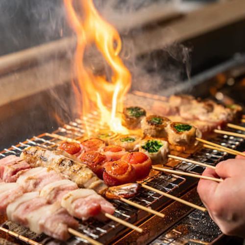 職人が丁寧にじっくり焼き上げた串巻は野菜の甘みと豚肉の旨味は食が進むこと間違いなし！
