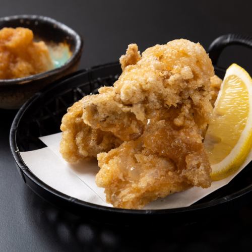 Homemade fried chicken with grated daikon radish and ponzu sauce