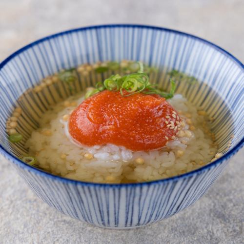 Dashi ochazuke (seaweed, cod roe, plum)