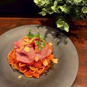 生ハムのアラビアータ