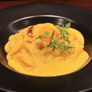 Egg and Japanese dashi peperoncino