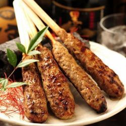 Hand-kneaded meatball skewers -Made with Kirishima pork-