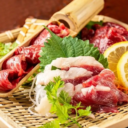 The pride of Kyushu.3 kinds of "horse sashimi"