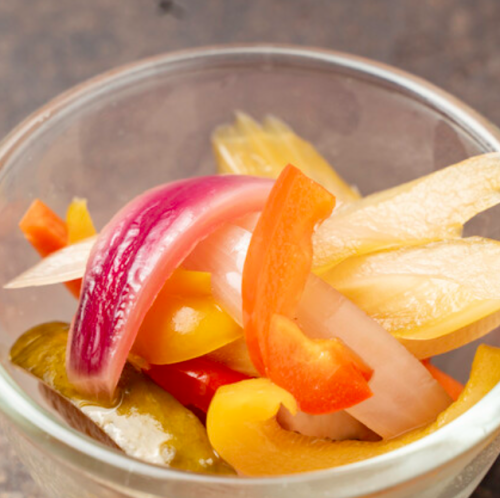 Pickles of colorful vegetables