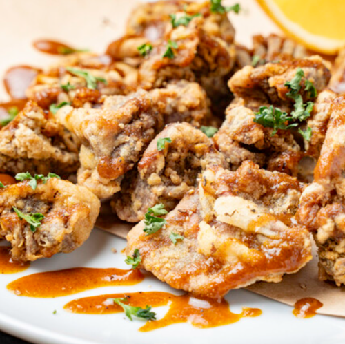 Deep-fried gizzard curry
