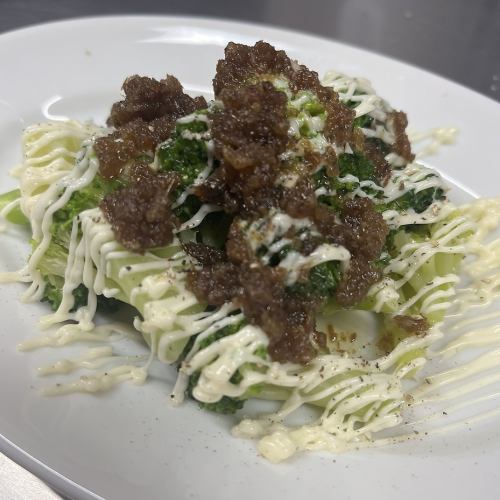 Broccoli with anchovy mayonnaise