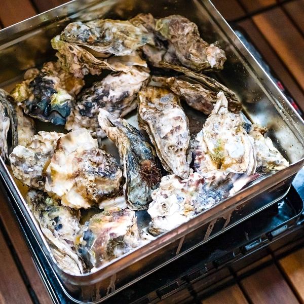 牡蠣のカンカン焼き食べ放題
