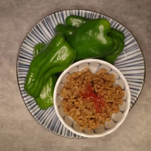 Chicken and bell peppers with miso sauce