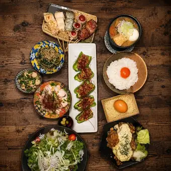 【包含3小时畅饮】11道菜，包括用奥久寺蛋黄制作的TKG（生鸡蛋拌饭）【户仓“La”套餐】