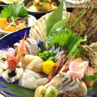 【豪華】自慢の料理と種類豊富なドリンク◎★２Ｈ食べ飲み放題+刺身盛合せ+焼き牡蠣6000円(税込)