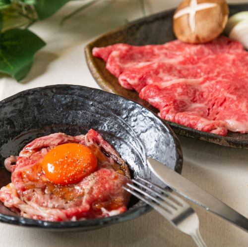 Beef sukiyaki ~ Entangled with egg ~
