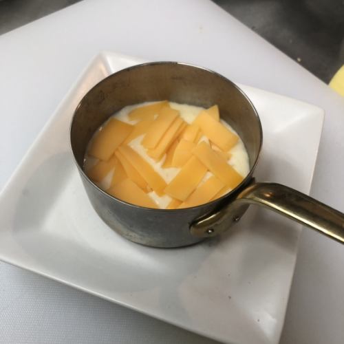 Wheel cheese fondue