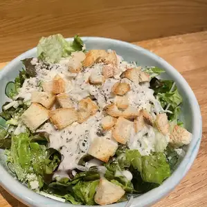 Smoked salmon and avocado Caesar salad