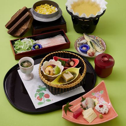 [From June 1st] "Summer Special Meal" Pork Shabu-Shabu Small Pot Ayame 3,500 yen (tax included)