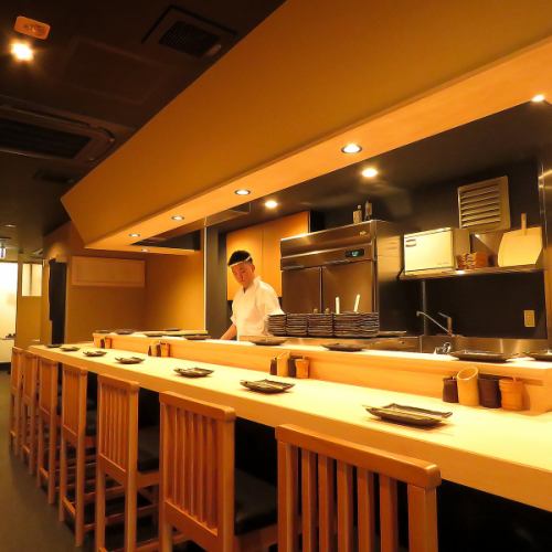 Inside the store with a modern Japanese atmosphere