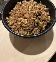 Minced chicken rice bowl