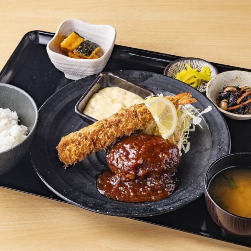 经理特餐：迷你金枪鱼汉堡和巨型炸虾套餐