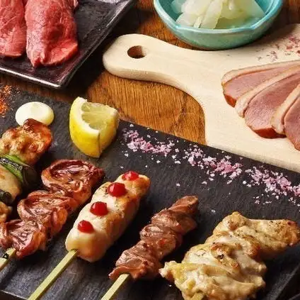 【2H飲放付】上司を招くご宴会に!丹波鶏の串焼きや阿波尾鶏の炙り焼きなど地鶏満喫『桜プラン』