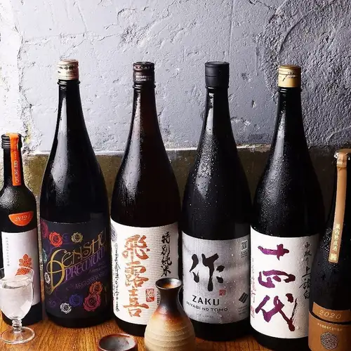 全てのコースに日本酒20種飲み放題付