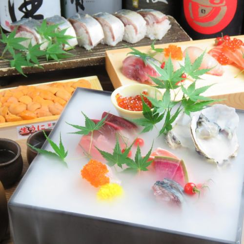 The sashimi is carefully prepared with only natural fish!