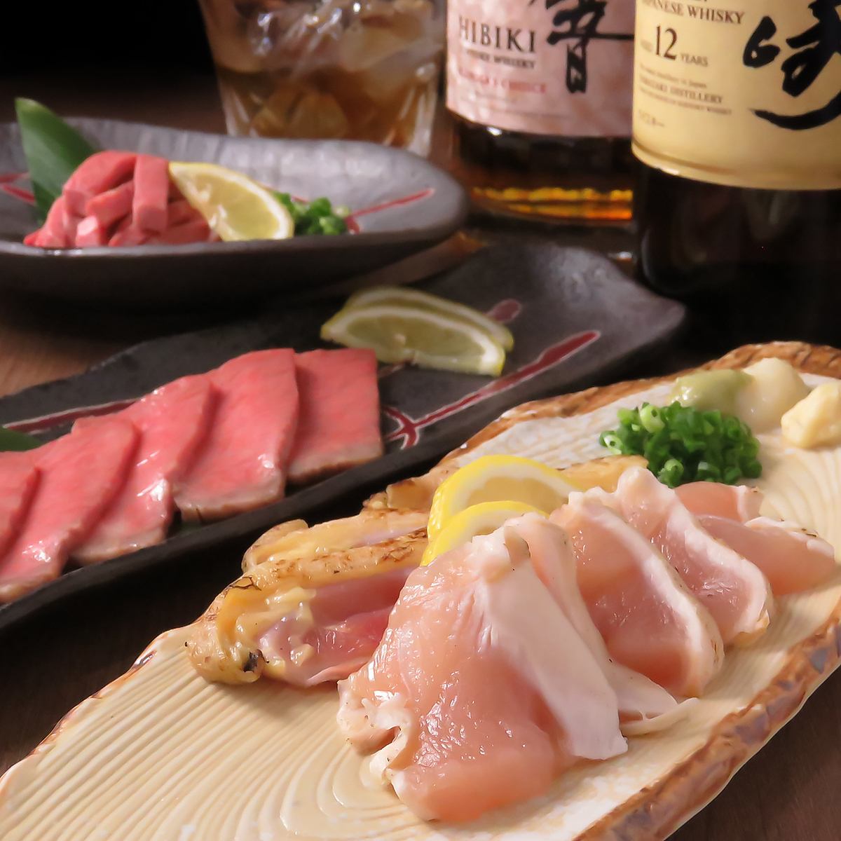 和の落ち着いた空間で絶品の食材が味わえます。