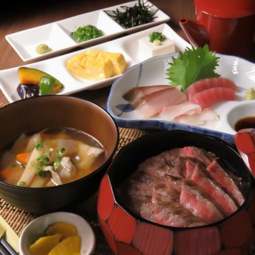 飛騨牛ひつまぶし御膳：極上の飛騨牛を堪能