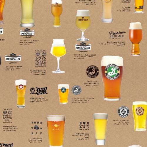 【クラフトビール飲み放題☆】3500円（税込）