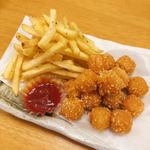 チーズ揚げとポテトフライ