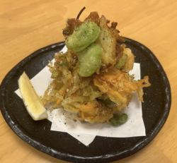 海老とそら豆のかき揚げ