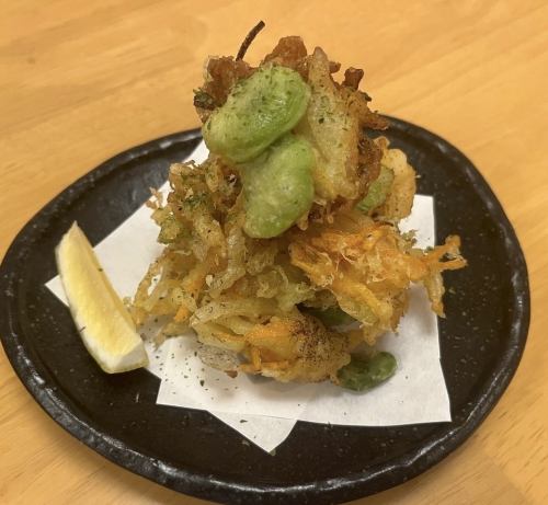 海老とそら豆のかき揚げ