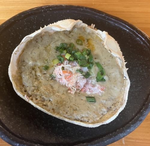 蟹味噌殼烤雪蟹肉