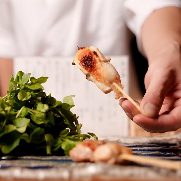 【きさ輝地鶏使用】炭火で丁寧に焼き上げる絶品焼き鳥！