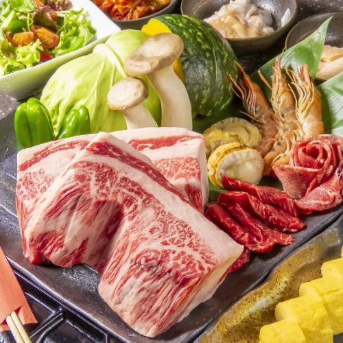 [All-you-can-drink: All-you-can-eat Japanese Black Beef Course] All-you-can-drink ⇒ 8,500 yen, SD all-you-can-drink ⇒ 7,500 yen *Can be mixed